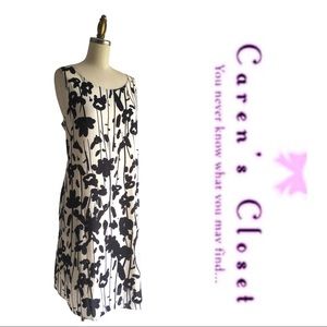 Philosophy Republic Black & Cream Abstract Flower Print Swing Dress